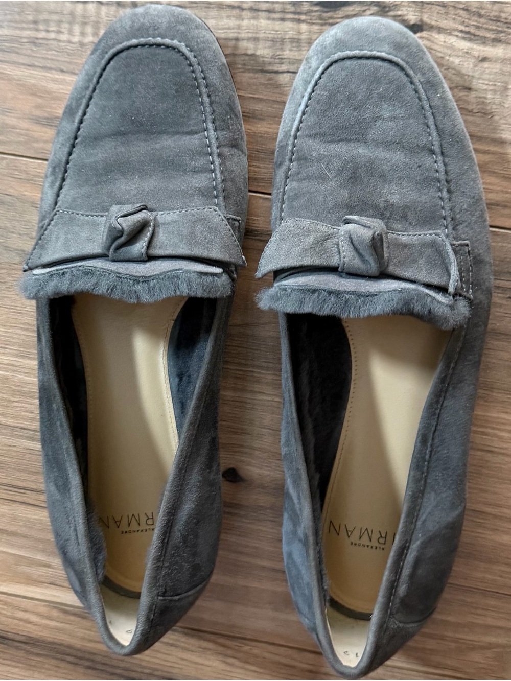 Alexandre Birman grey Becky loafer 37 / 7